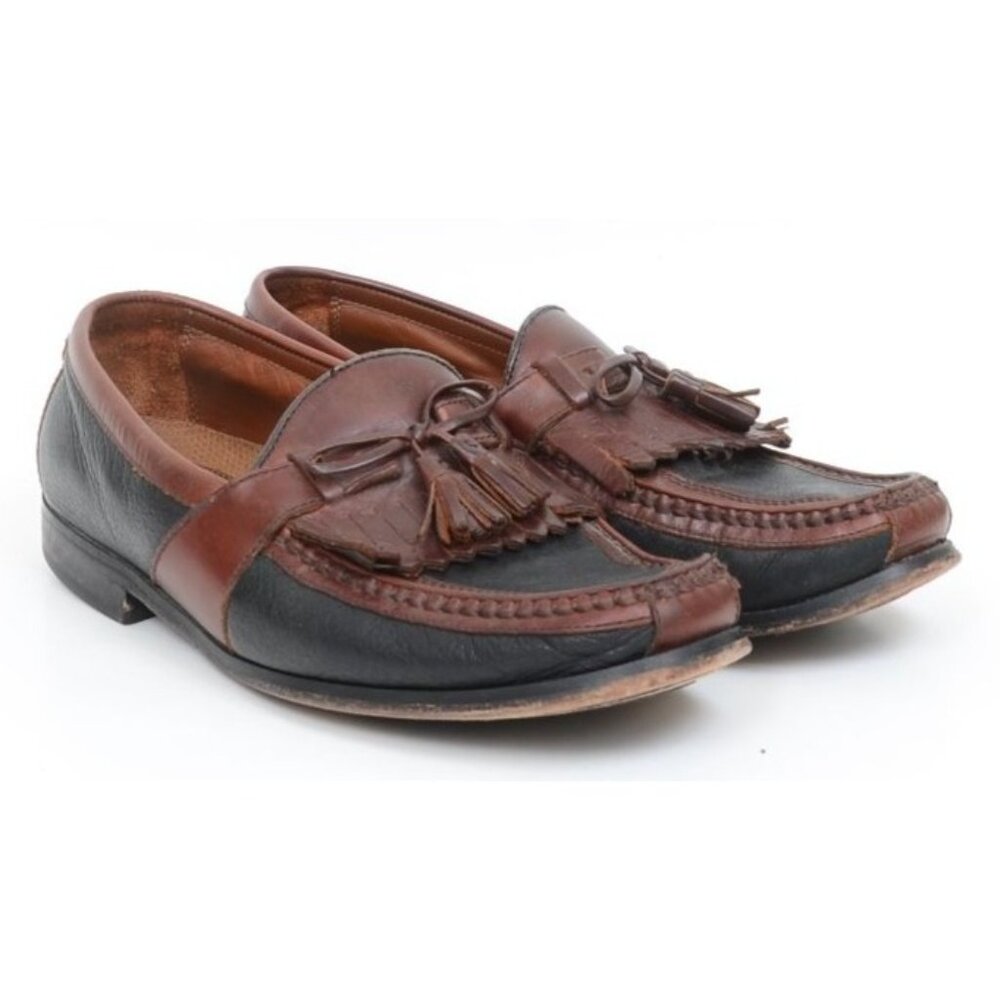 Johnston & Murphy Men's 10.5 WIDE Aragon II Kiltie Tassel Loafer Leather Preppy
